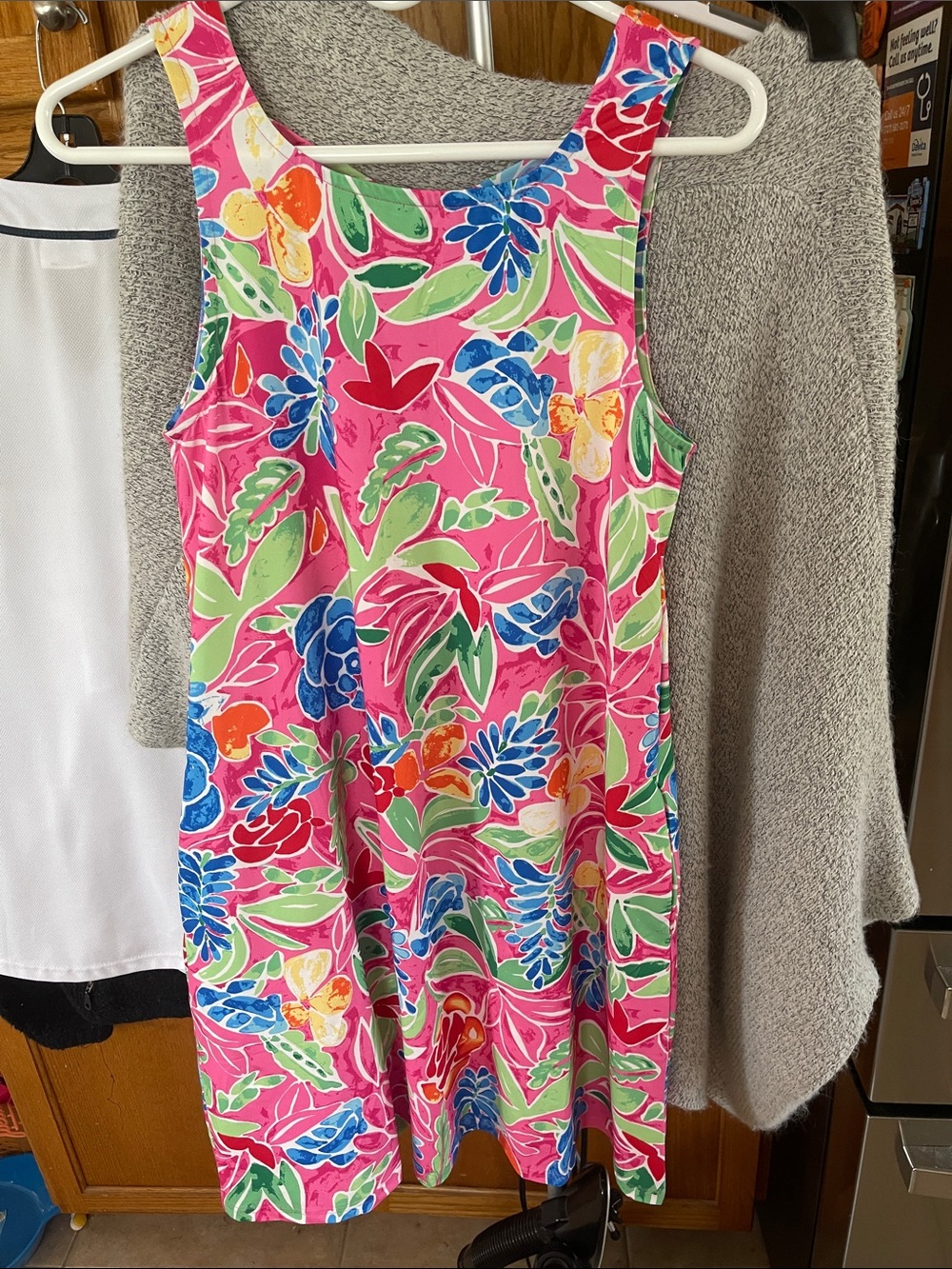 Banana Boat Colorful Floral - Pink, Blue & Green Medium  Dress